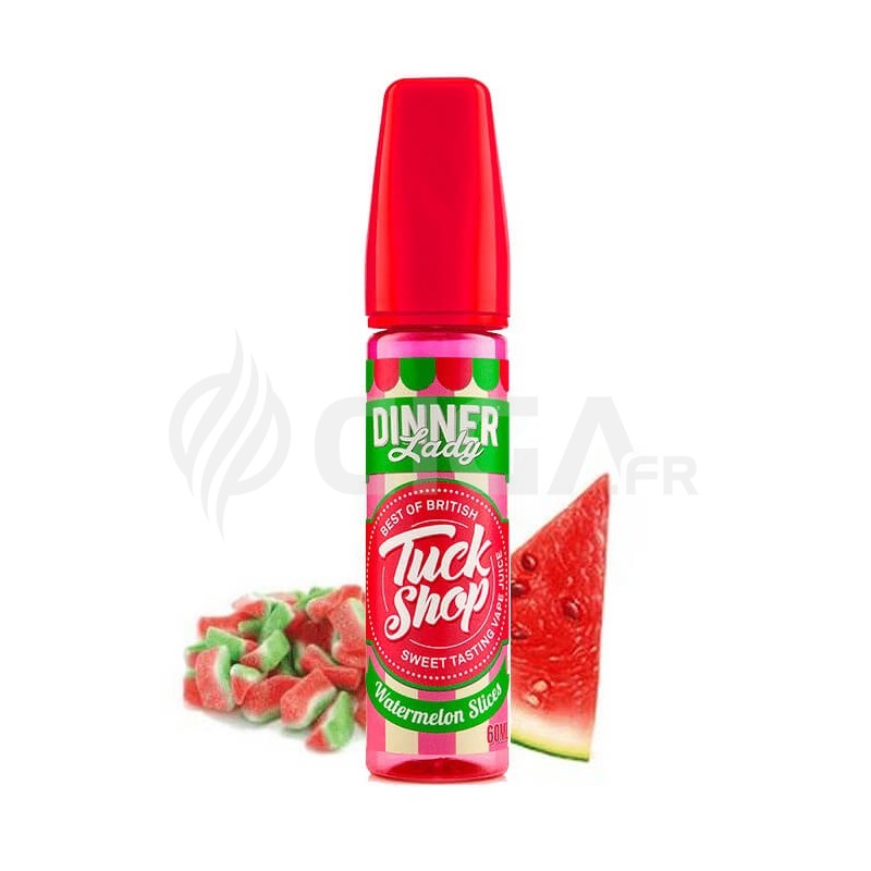 E-liquide Watermelon Sliceen 50ml de Tuck Shop de Dinner Lady. E-liquide Watermelon Sliceen 50ml de Tuck Shop de Dinner Lady.