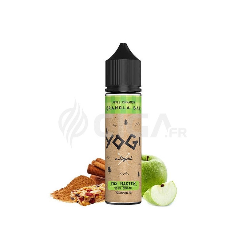 E-liquide Apple Cinnamon Granola Bar en 50ml de Yogi. E-liquide Apple Cinnamon Granola Bar en 50ml de Yogi.